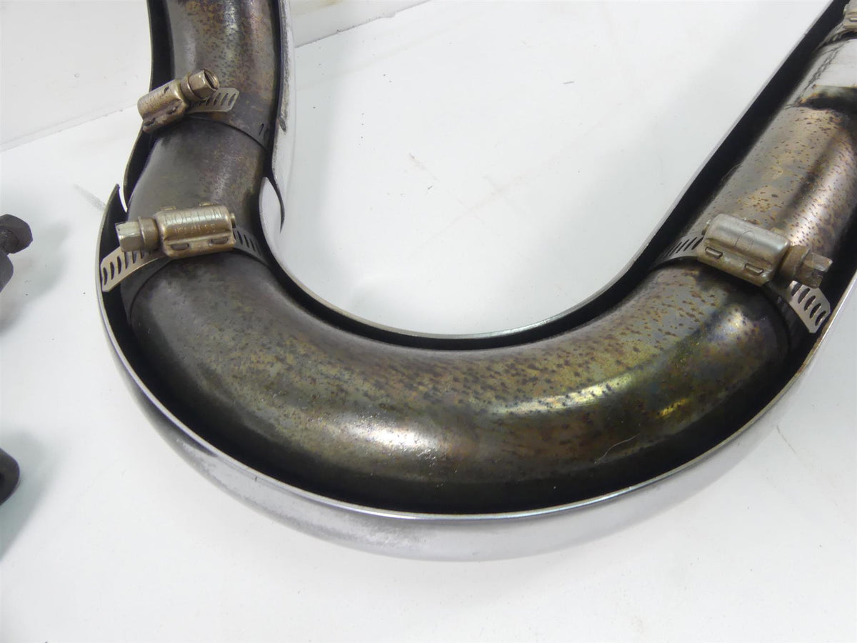 2004 Yamaha XV1700 Road Star Warrior 2 into 2 Short Staggered Exhaust Pipe Set {{ shop.shopifyCountryName }} - Mototech271