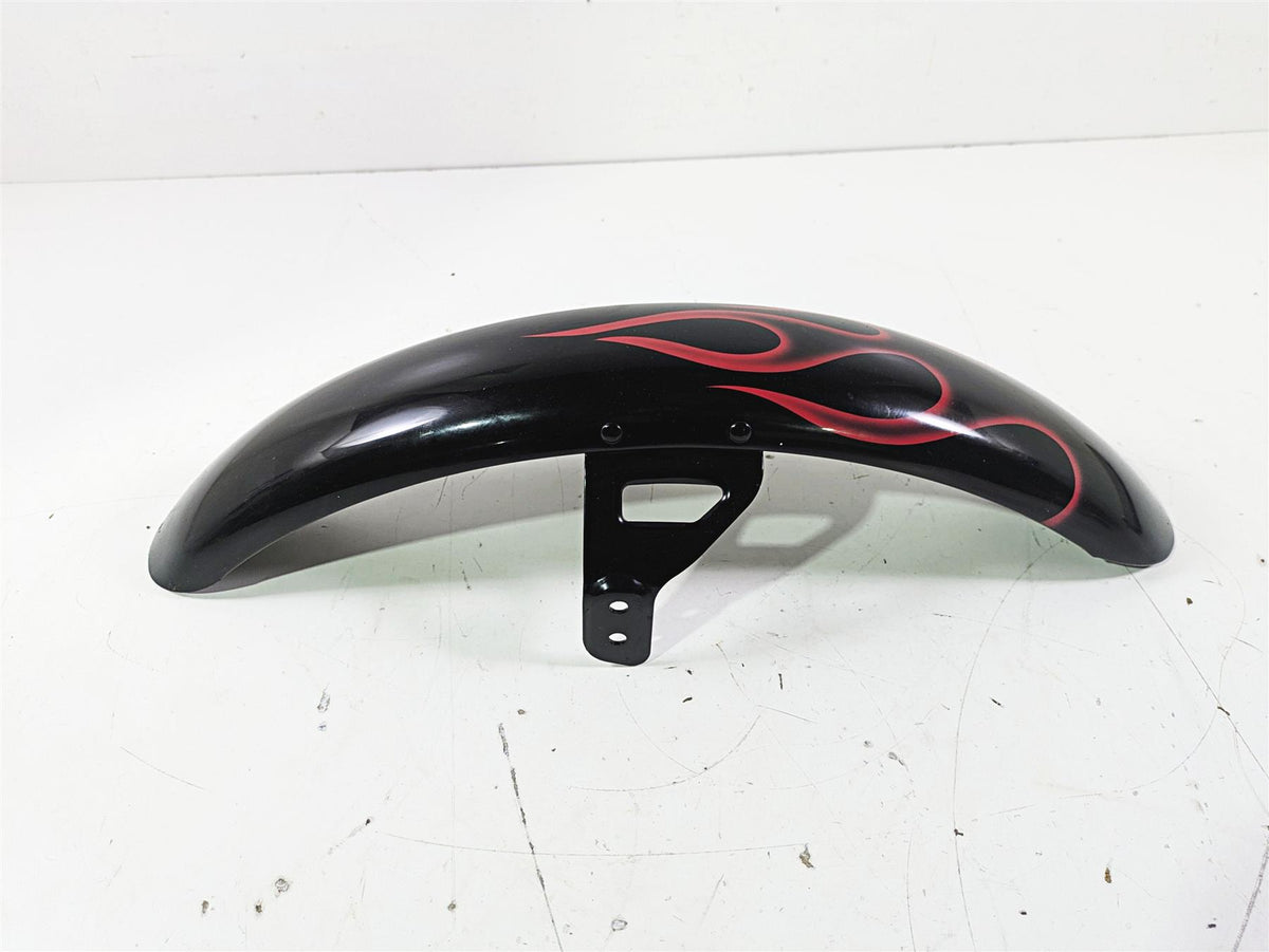 2007 Harley FXDWG Dyna Wide Glide Front Fender Red Flames 60141-06B {{ shop.shopifyCountryName }} - Mototech271