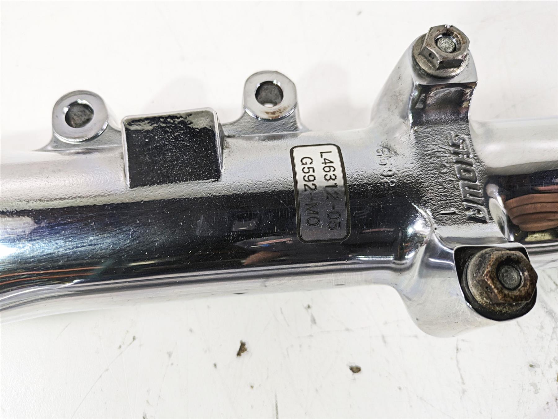 2005 Harley Softail FLSTFSE CVO Fat Boy Straight Chrome Front Fork Set 46310-05 {{ shop.shopifyCountryName }} - Mototech271