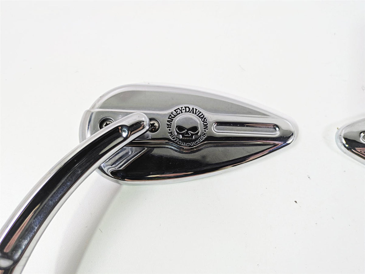 2007 Harley Sportster XL1200 C Willie G Skull Teardrop Mirrors 91315-04 {{ shop.shopifyCountryName }} - Mototech271
