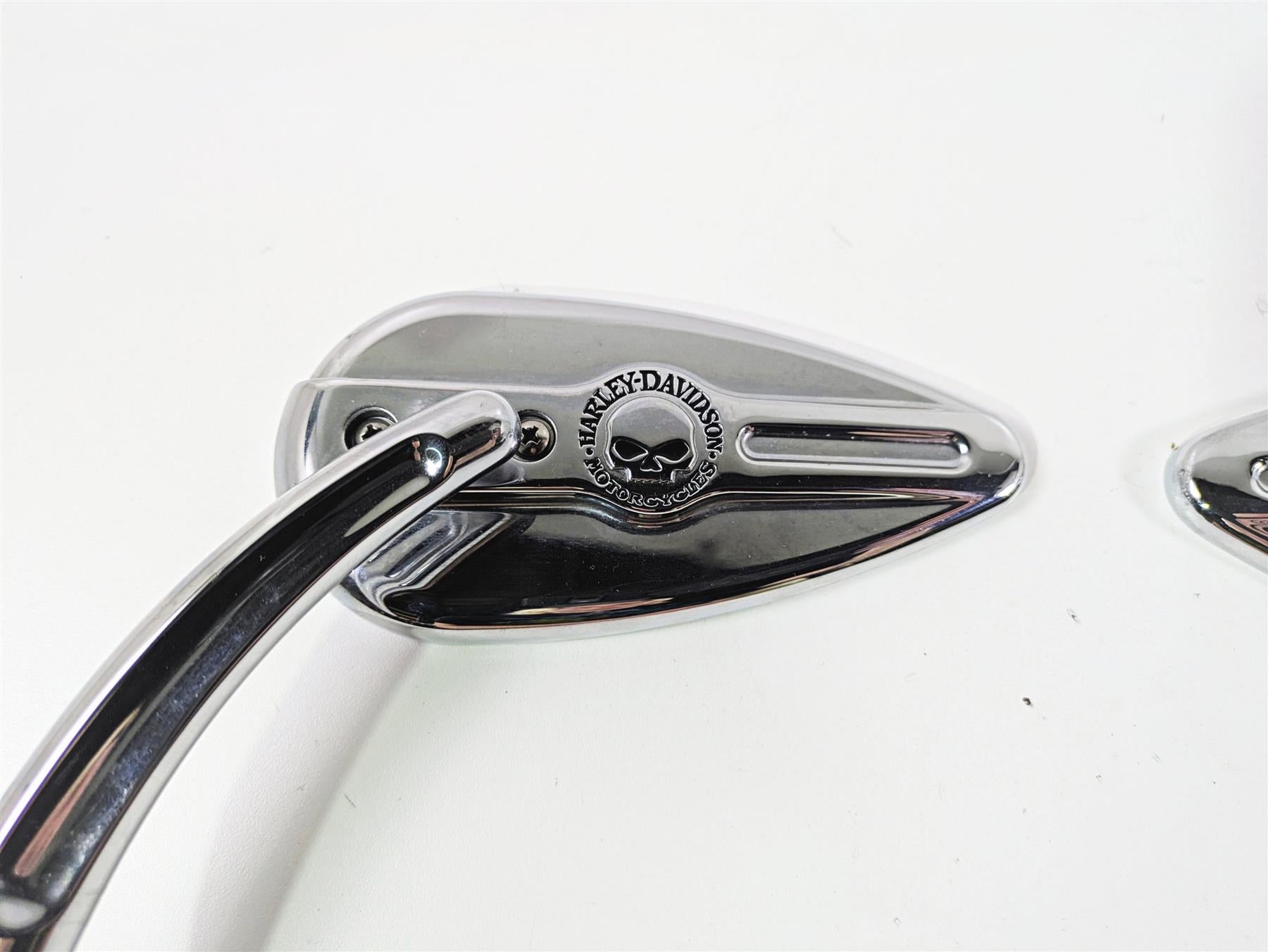 2007 Harley Sportster XL1200 C Willie G Skull Teardrop Mirrors 91315-04 {{ shop.shopifyCountryName }} - Mototech271