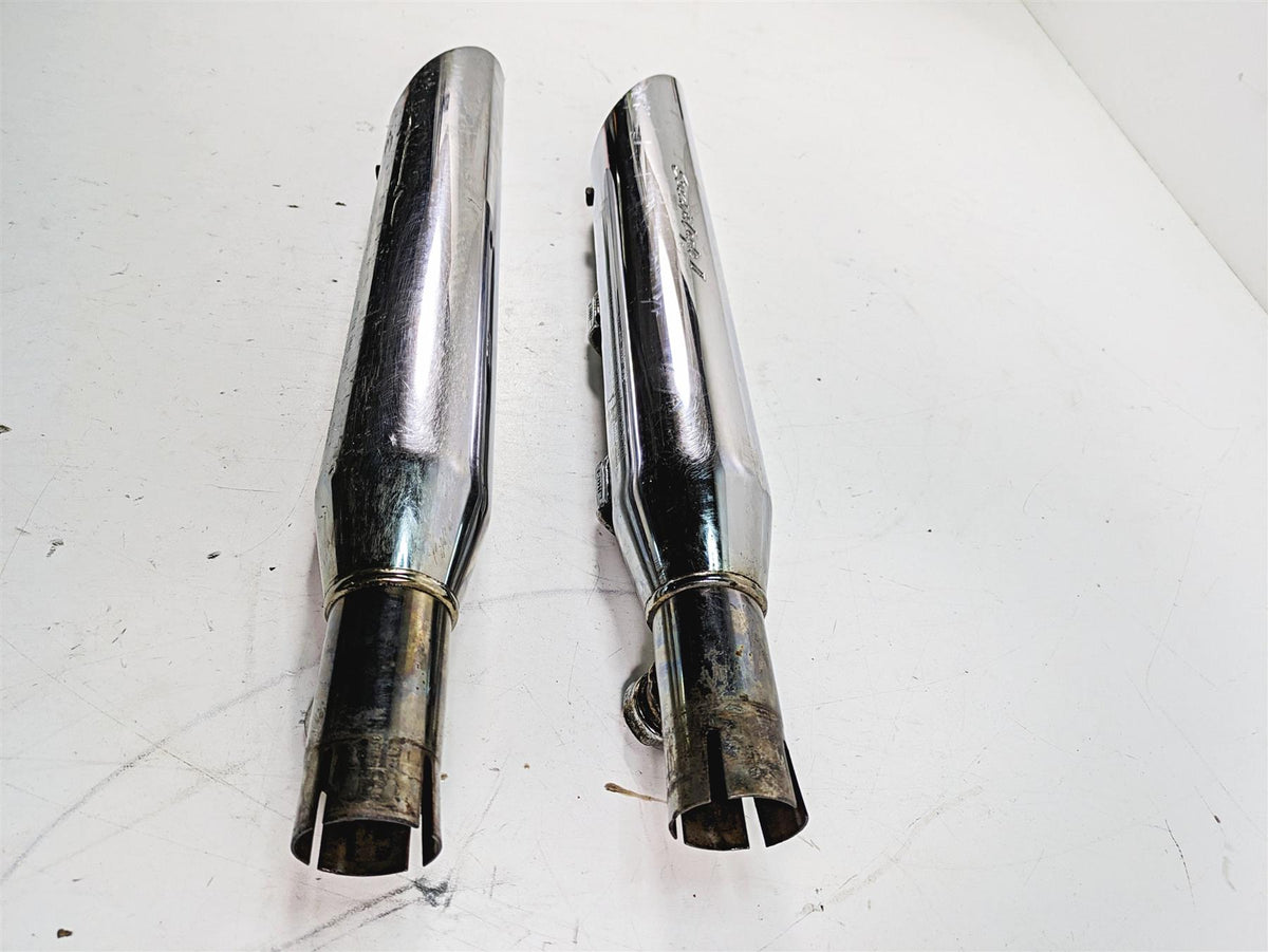 2006 Harley Softail FXSTSI Springer Screamin Eagle 2 II Slash Cut Slip On Mufflers & Baffles {{ shop.shopifyCountryName }} - Mototech271