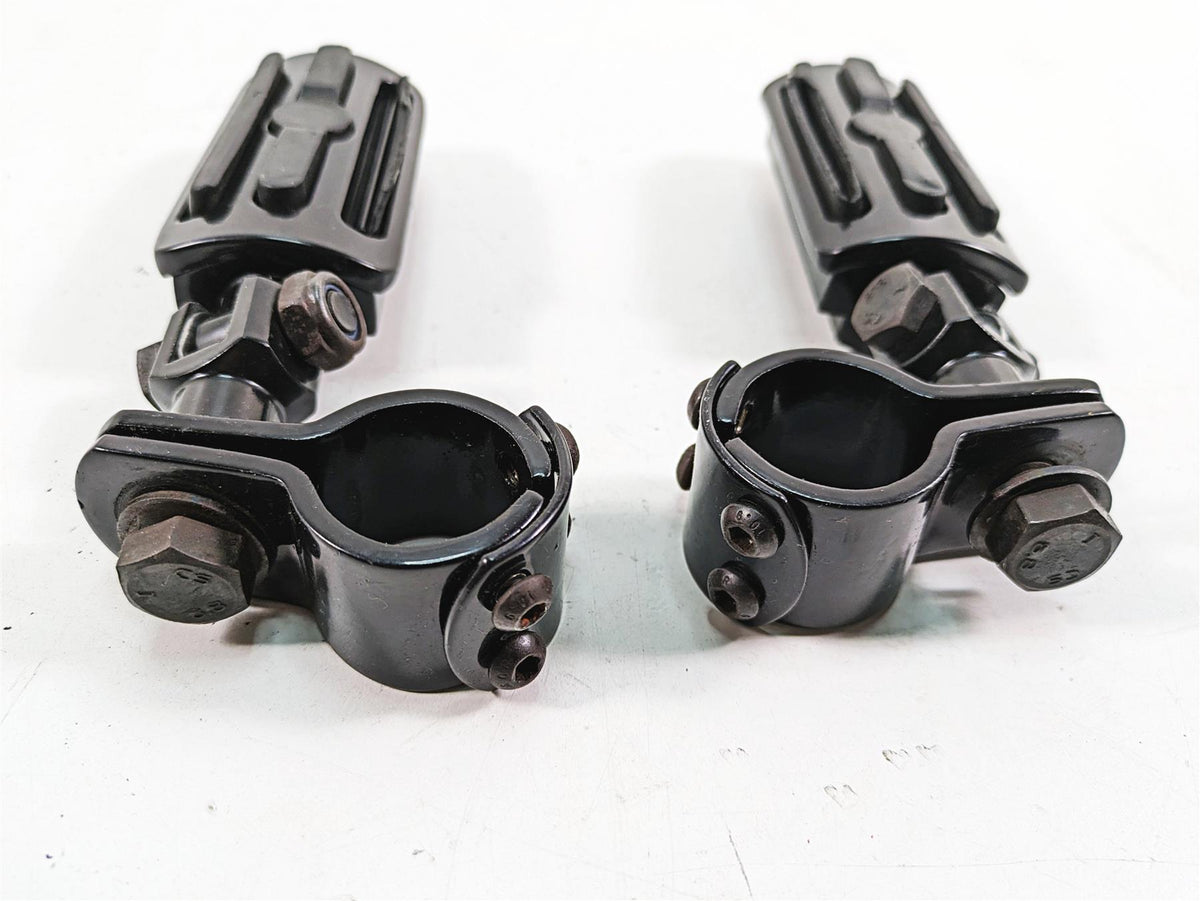 2009 Harley Softail FLSTSB Cross Bones Aftermarket Black Highway Peg Set {{ shop.shopifyCountryName }} - Mototech271