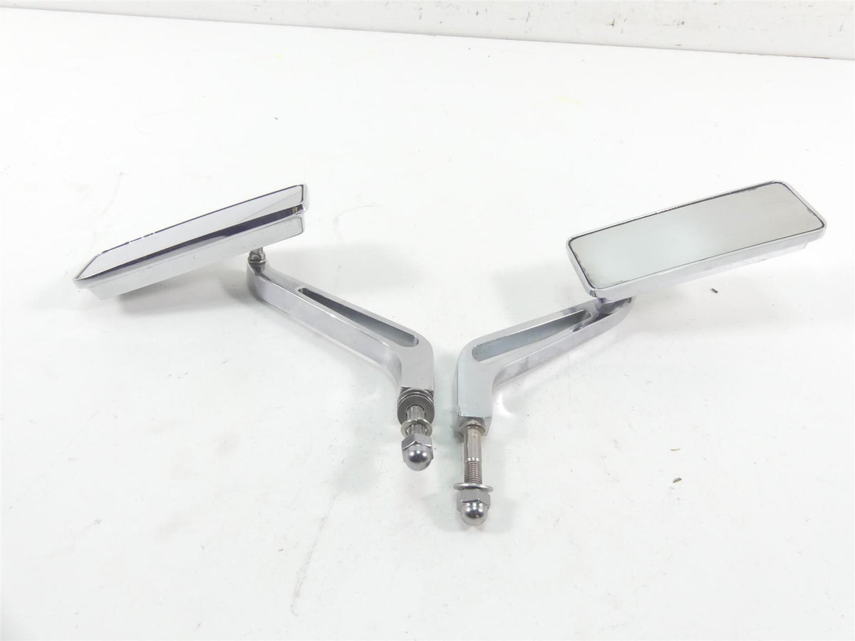 1999 Harley FXSTS Softail Springer Chrome Rectangle Rear View Mirror Billet Set {{ shop.shopifyCountryName }} - Mototech271