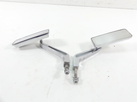 1999 Harley FXSTS Softail Springer Chrome Rectangle Rear View Mirror Billet Set {{ shop.shopifyCountryName }} - Mototech271