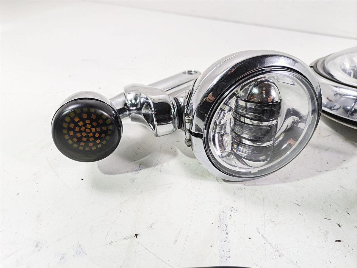 2007 Harley Touring FLHTCU SE CVO E-Glide Led Headlight Spot Light Set 69560-06 {{ shop.shopifyCountryName }} - Mototech271