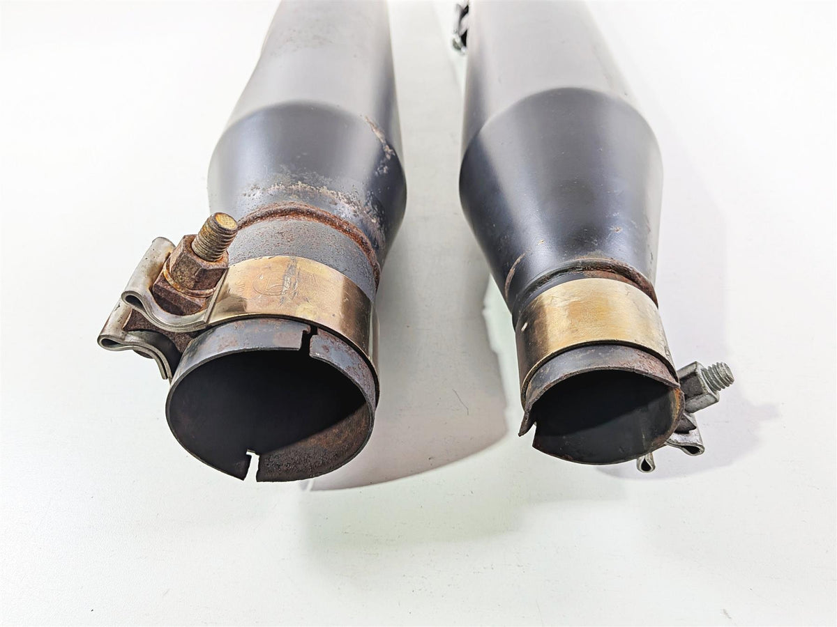 2018 Harley Touring FLHTCU Electra Glide Sharkroad Black 4" Slip On Muffler Pipes-Mototech271