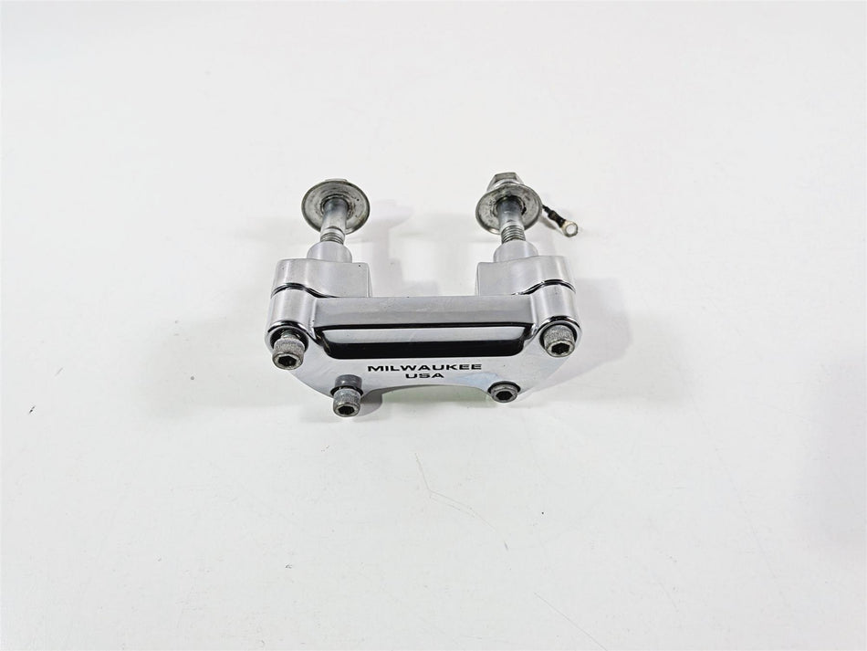 2011 Harley FXDF Dyna Fat Bob Chrome Milwaukee Handlebar Riser Clamps 55900025 {{ shop.shopifyCountryName }} - Mototech271