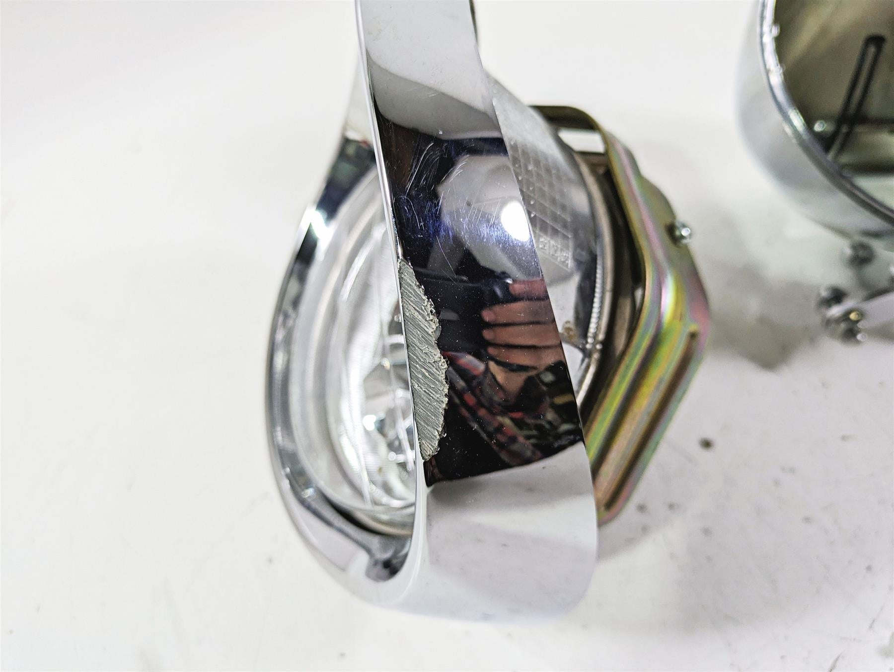 2002 Honda VTX1800 Retro Headlight Head Light & Housing Set 33120-MCH-671 {{ shop.shopifyCountryName }} - Mototech271