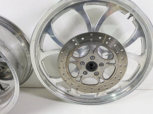 2002 Big Dog Pitbull Front 22" Rear 18" Aluminum Wheel Rim & Belt Pulley Set