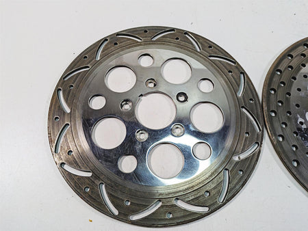 00-07 Harley Davidson Touring Electra Glide Aftermarket Chrome Front Rear Brake Rotor Disc Set {{ shop.shopifyCountryName }} - Mototech271