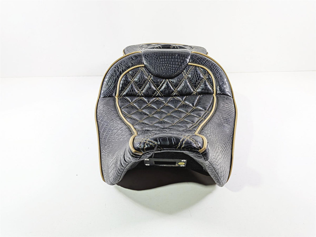 2017 Harley Touring FLHXS Street Glide Aftermarket Alligator Skin Seat Side & Fron Cover Set {{ shop.shopifyCountryName }} - Mototech271