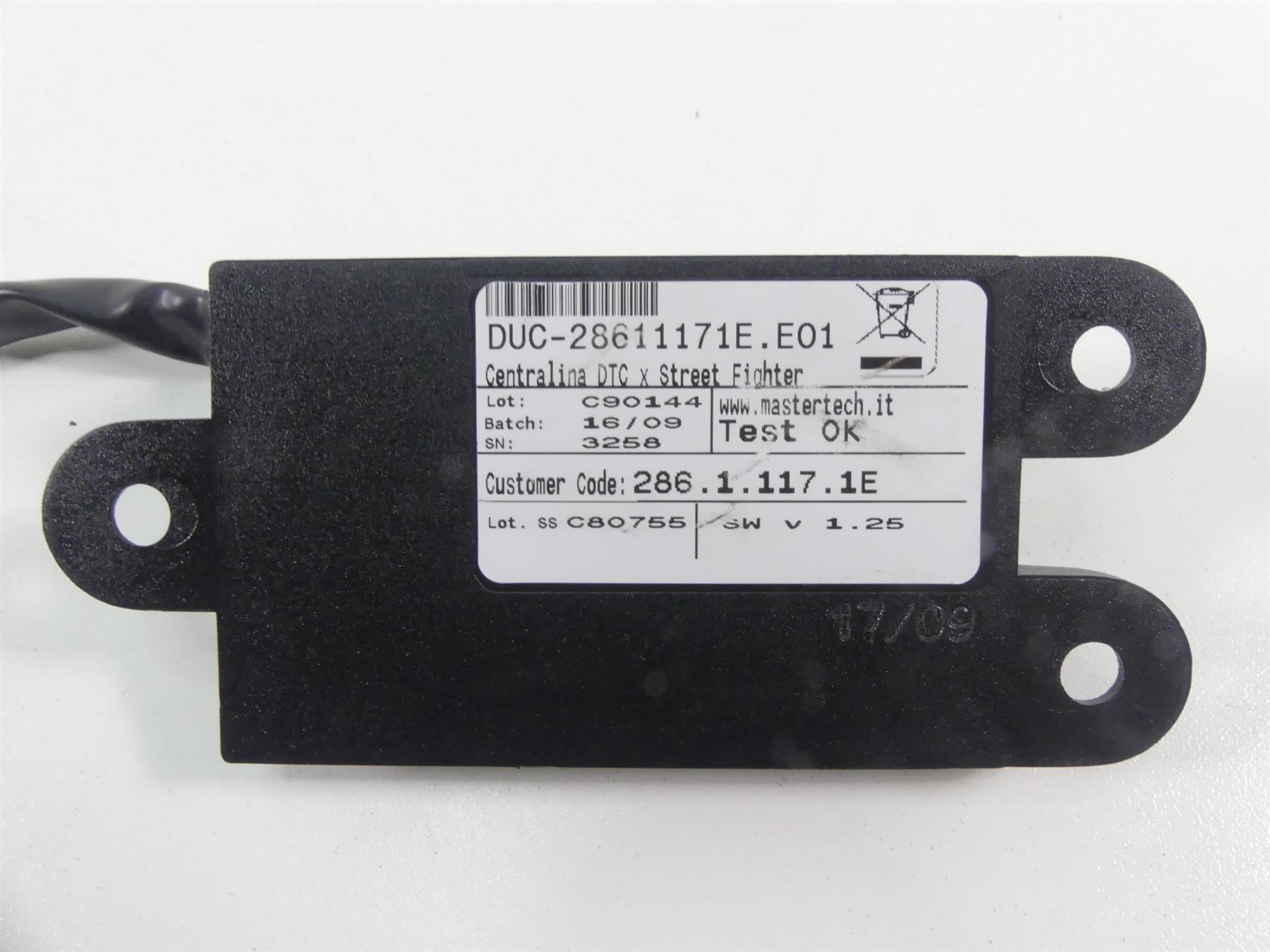 2010 Ducati Streetfighter 1098 S Traction Control Module Dtc 28611171E {{ shop.shopifyCountryName }} - Mototech271