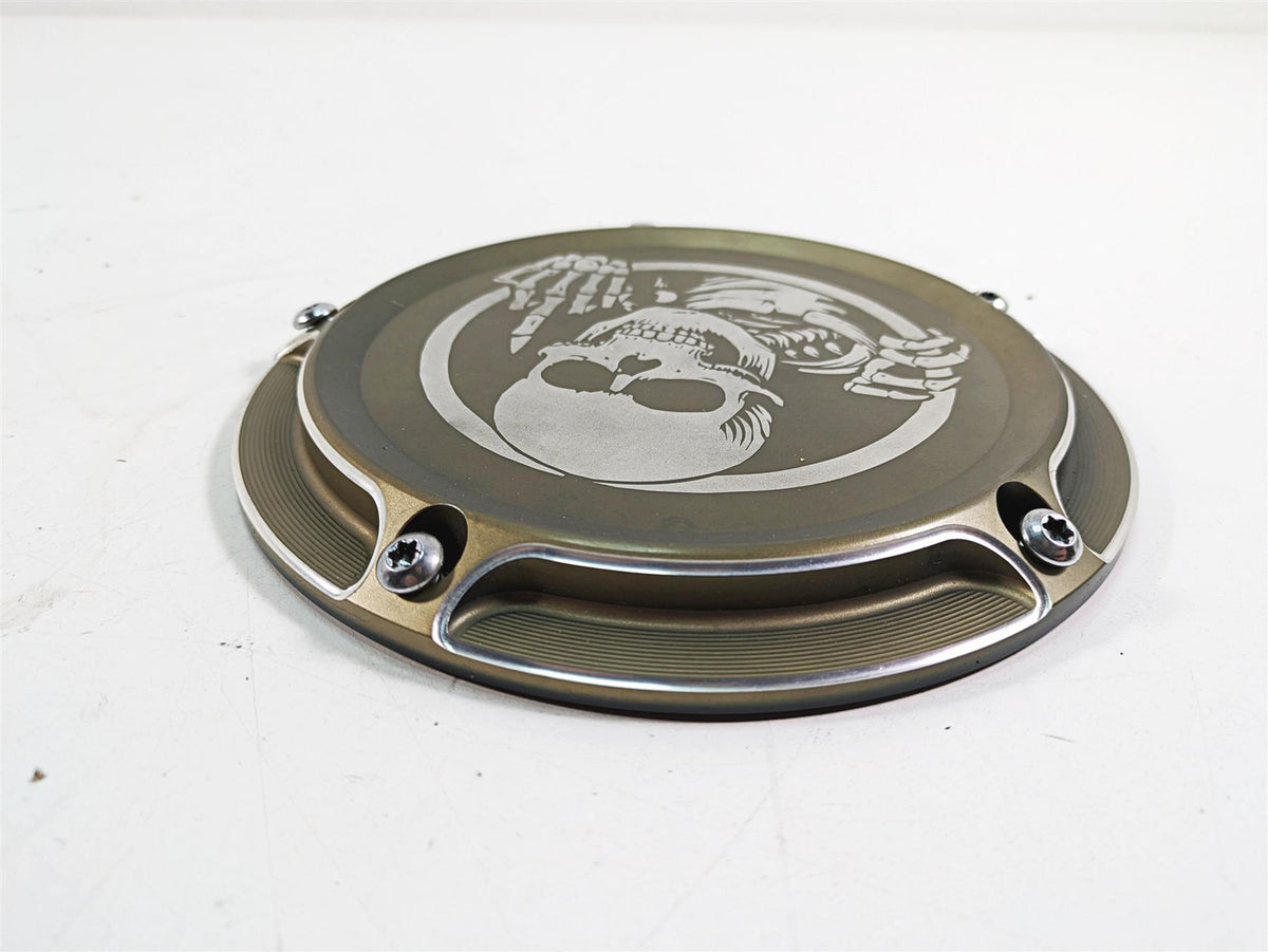 2009 Harley Softail FLSTSB Cross Bones Skull Middle Finger Skeleton Derby Cover {{ shop.shopifyCountryName }} - Mototech271