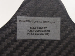 2008 Ducati Hypermotard 1100S Rear Carbon Fiber Fender Mud Guard 96985408B