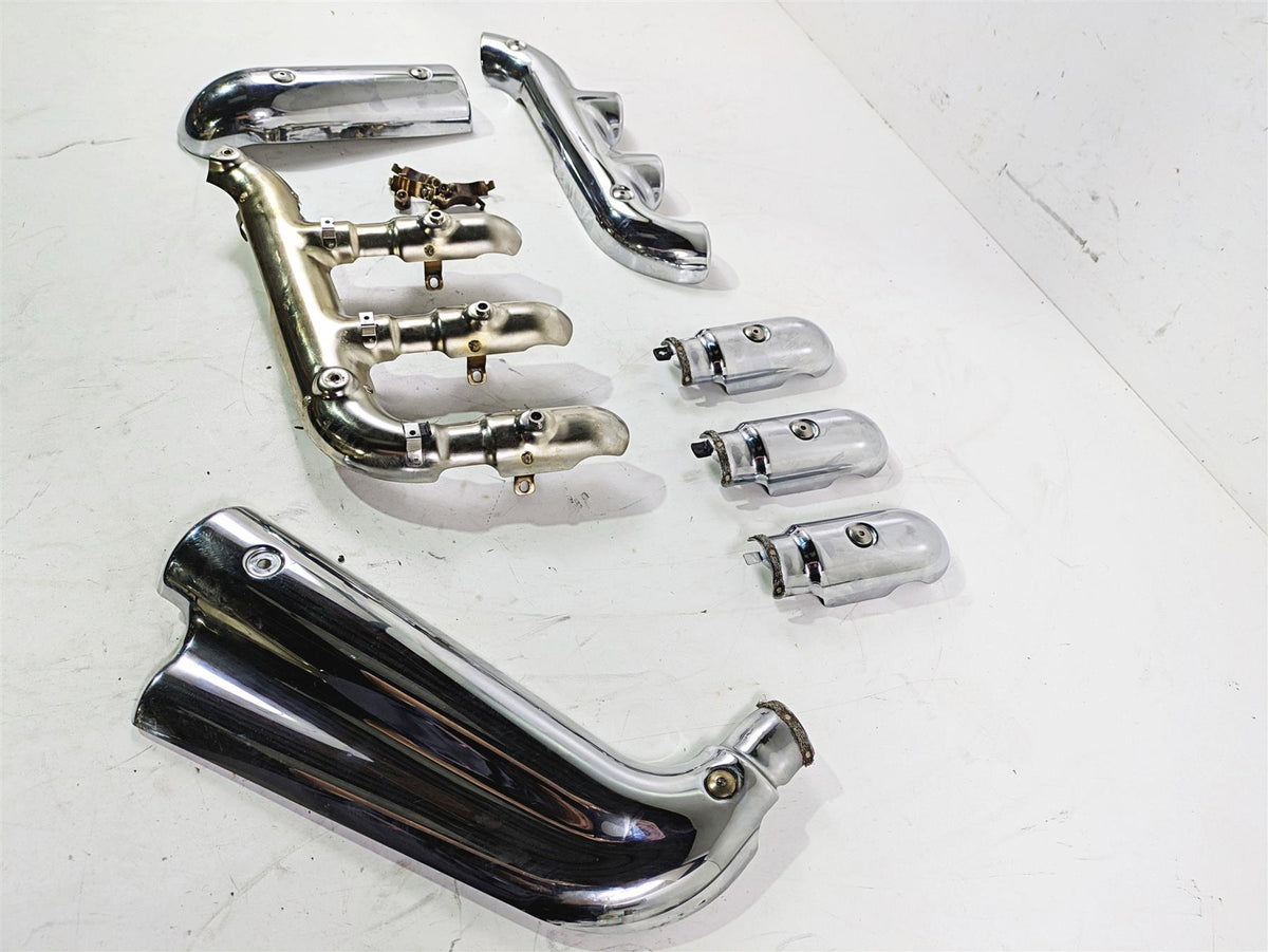 2006 Triumph Rocket 3 Exhaust Chrome Heat Shield Cover Set T2208512 {{ shop.shopifyCountryName }} - Mototech271