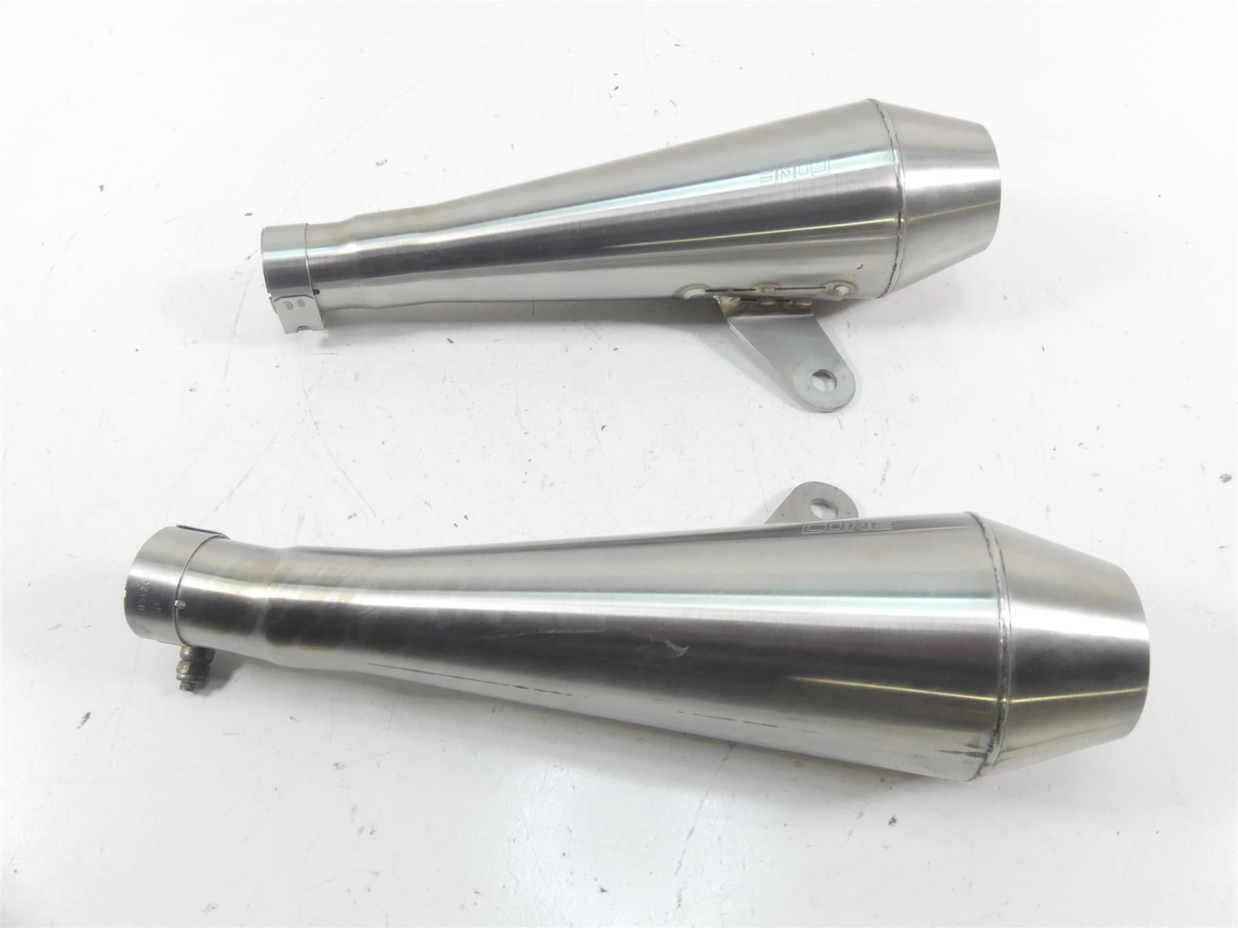 2017 Triumph Thruxton 1200 R Cone Shorty Muffler Exhaust Set MC-CN-TPW-BSH {{ shop.shopifyCountryName }} - Mototech271