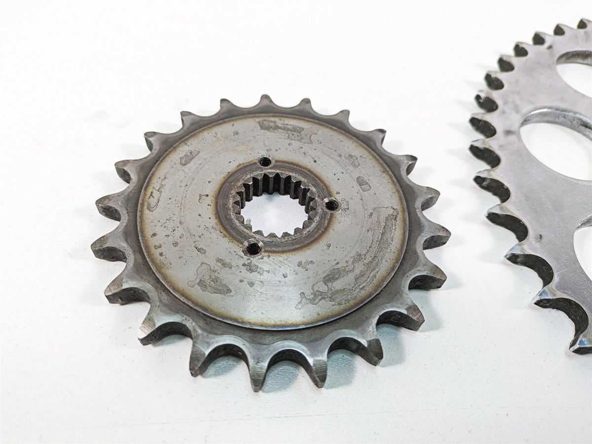 1986 Harley Sportster XLH 883 Front & Rear Drive Sprocket Set 35208-84 41470-86 {{ shop.shopifyCountryName }} - Mototech271