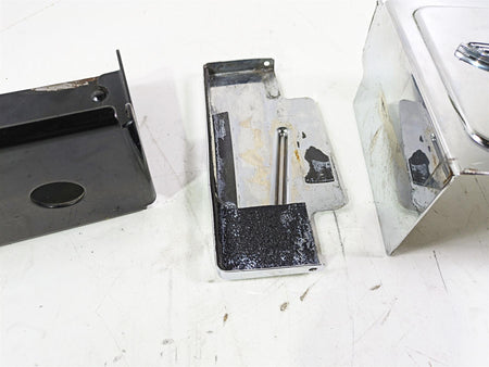 2002 Harley Dyna FXDL Low Rider Battery Tray Box & Skull Chrome Cover 66375-97 {{ shop.shopifyCountryName }} - Mototech271