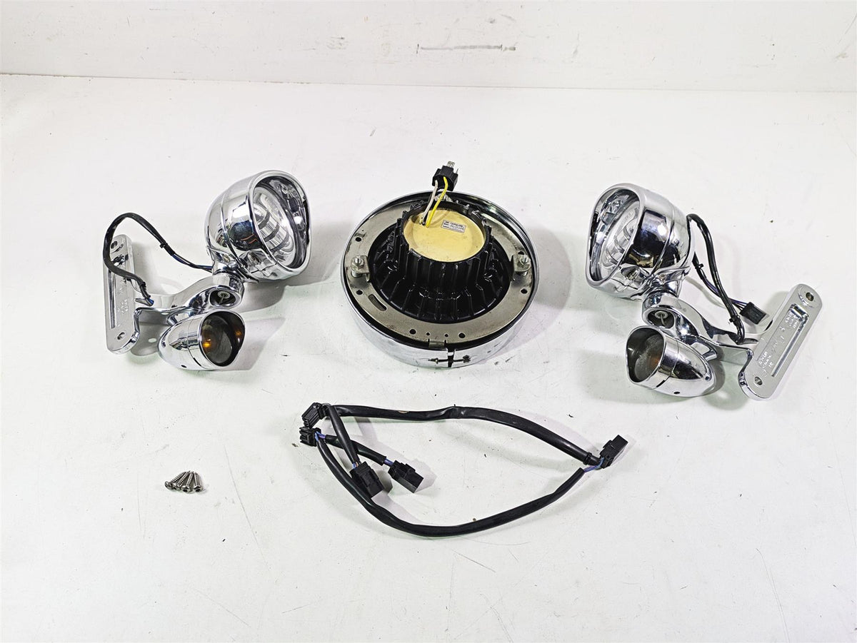 2011 Harley Touring FLHTCUSE CVO E-Glide Front Spot Head Light Blinkers 69560-06 {{ shop.shopifyCountryName }} - Mototech271