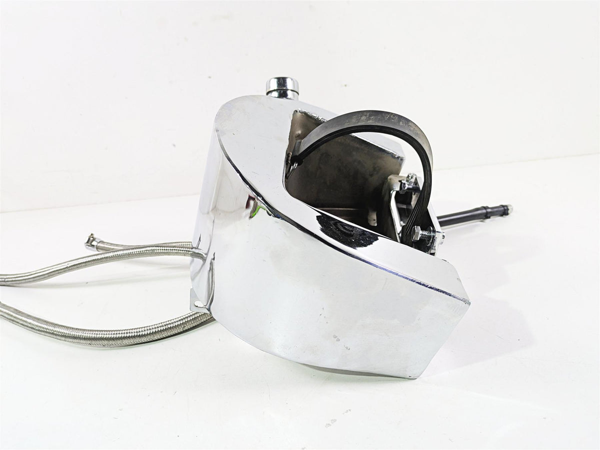 2008 Ultima Motorcycles Fat Bastard Chrome Oil Tank Reservoir & Lines {{ shop.shopifyCountryName }} - Mototech271
