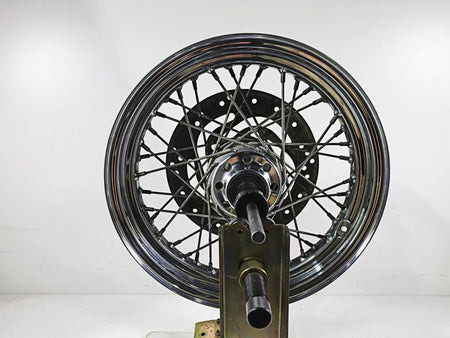 2002 Harley FLSTC Softail Heritage 16x3 Front Wheel Rim Rotor & Cover 43085-97 {{ shop.shopifyCountryName }} - Mototech271