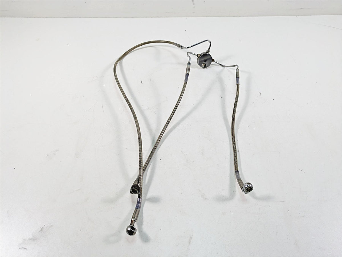 2006 Harley Touring FLHXI Street Glide 16 1/2" Ape Hanger Front Brake Line Set {{ shop.shopifyCountryName }} - Mototech271