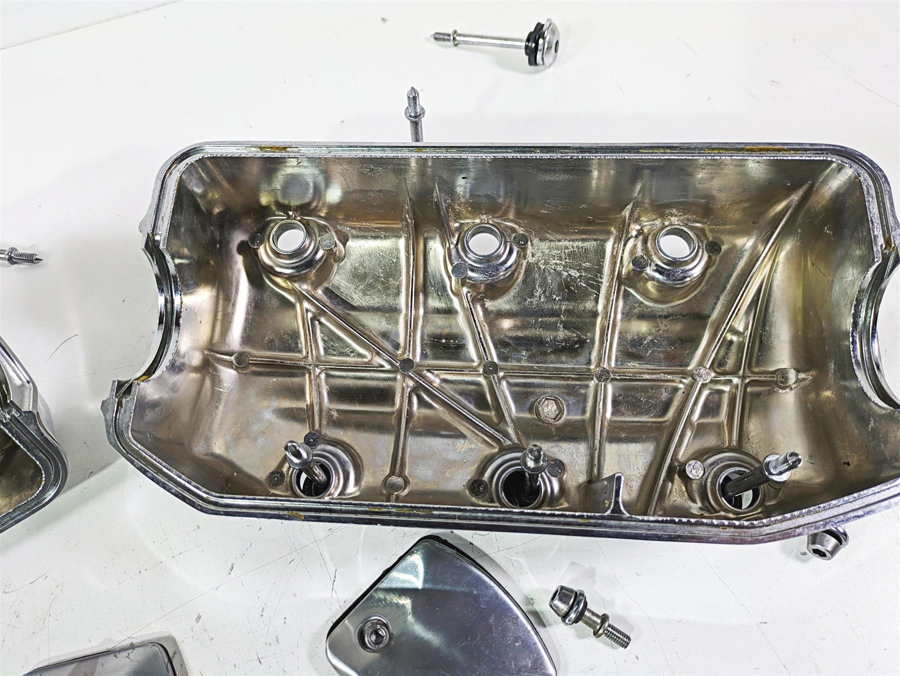 1998 Honda GL1500 Valkyrie Tour Chrome Cylinder Timing Cover Set 11511-MZ0-000 {{ shop.shopifyCountryName }} - Mototech271