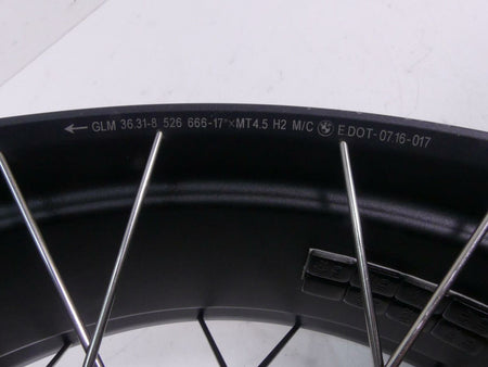 2017 BMW R1200GS GSW K50 Straight Nice Rear Wheel Rim 17x4.5 36318526666 {{ shop.shopifyCountryName }} - Mototech271