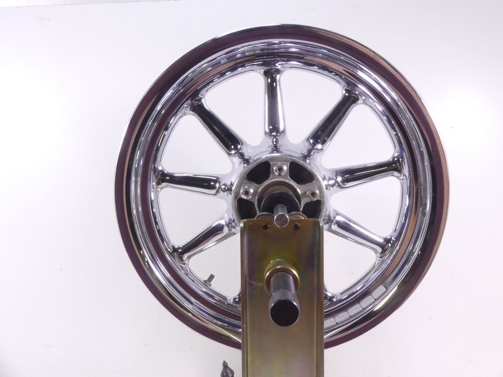 2009 Harley Touring FLHRC Road King Front 9 Spoke Chrome Rim Wheel 16x3 40960-09 {{ shop.shopifyCountryName }} - Mototech271