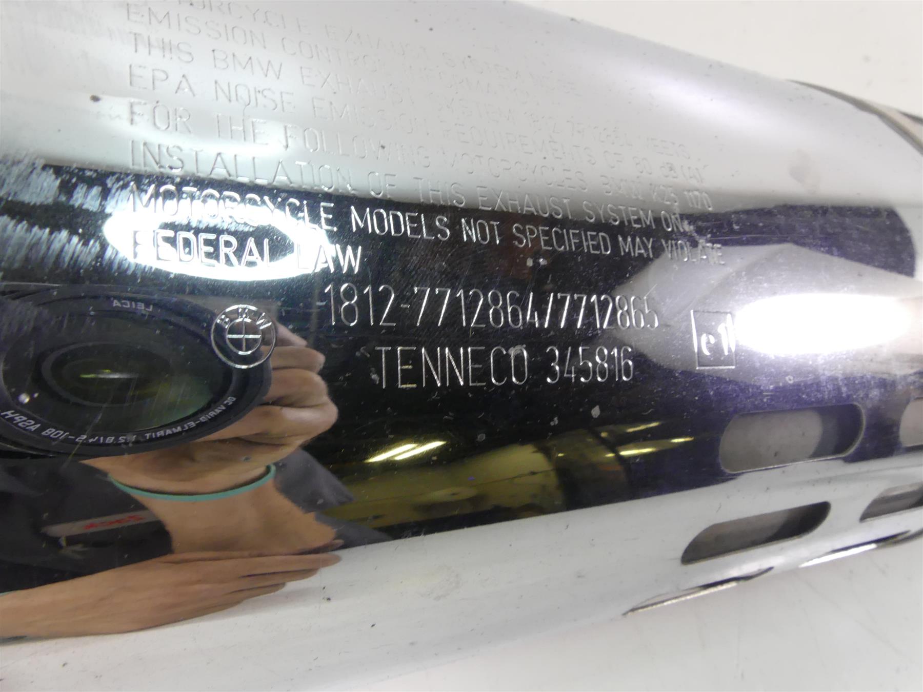 2012 BMW R1200 GS K255 Adventure Oem Exhaust Pipe Muffler Silencer 18127712864 {{ shop.shopifyCountryName }} - Mototech271