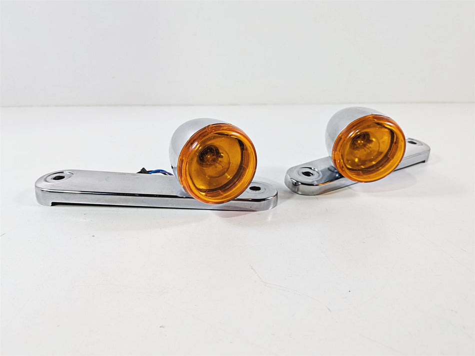 2017 Harley Touring FLHXS Street Glide Chrome Front Blinker & Mounts 68000036 68000037 {{ shop.shopifyCountryName }} - Mototech271
