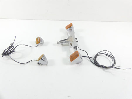 1993 Harley Dyna FXDL Low Rider Vintage Custom Chrome Blinker Turn Signals {{ shop.shopifyCountryName }} - Mototech271