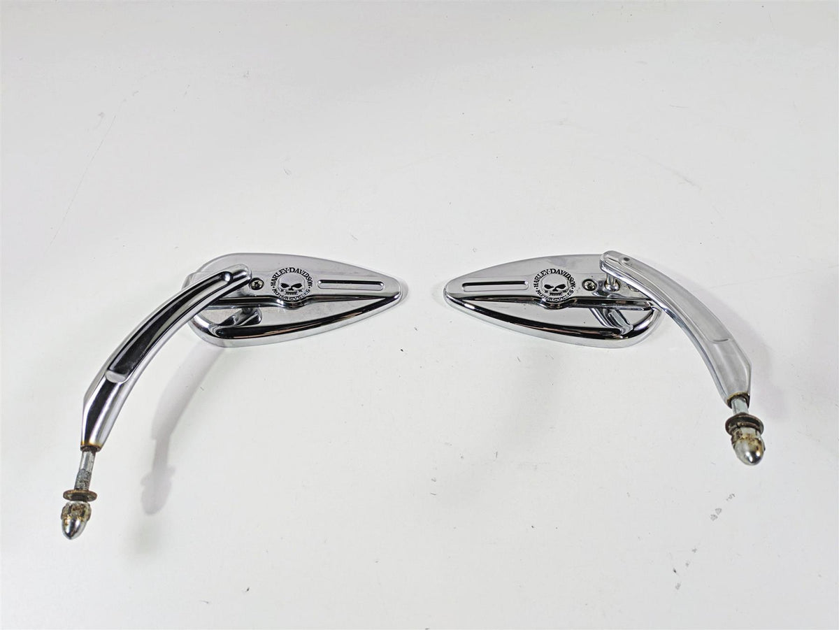 2007 Harley Sportster XL1200 C Willie G Skull Teardrop Mirrors 91315-04 {{ shop.shopifyCountryName }} - Mototech271
