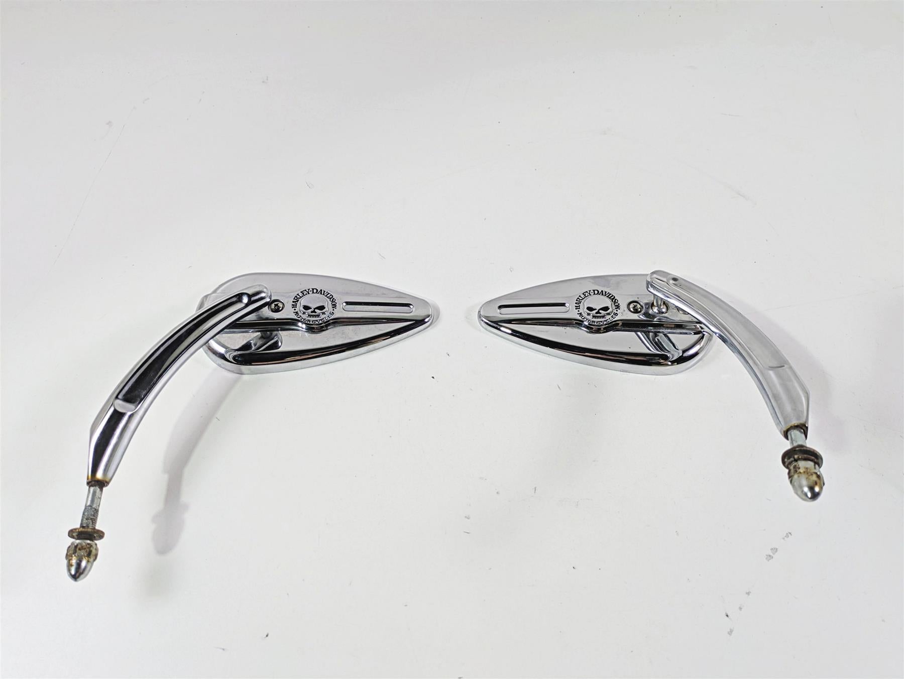 2007 Harley Sportster XL1200 C Willie G Skull Teardrop Mirrors 91315-04 {{ shop.shopifyCountryName }} - Mototech271