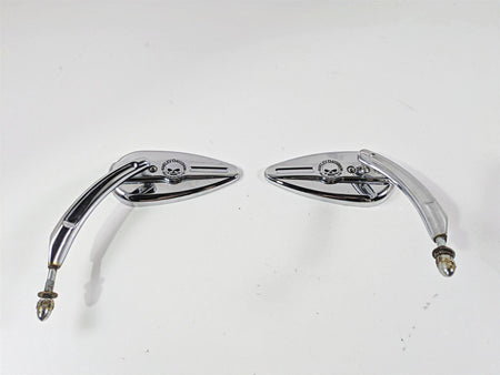 2007 Harley Sportster XL1200 C Willie G Skull Teardrop Mirrors 91315-04 {{ shop.shopifyCountryName }} - Mototech271