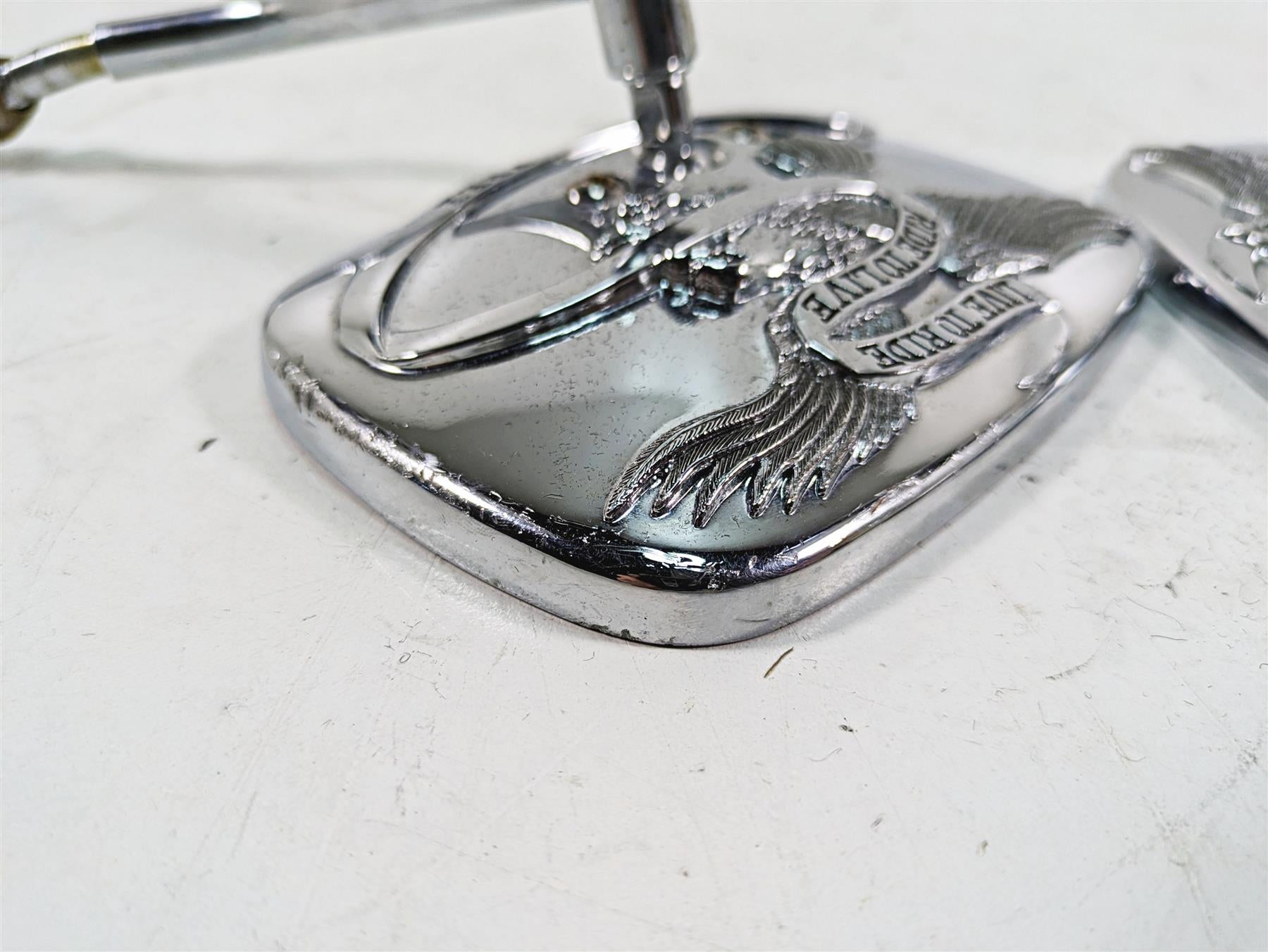 2006 Harley Softail FXSTSI Springer Live To Ride Chrome Mirror Set 91845-03B {{ shop.shopifyCountryName }} - Mototech271