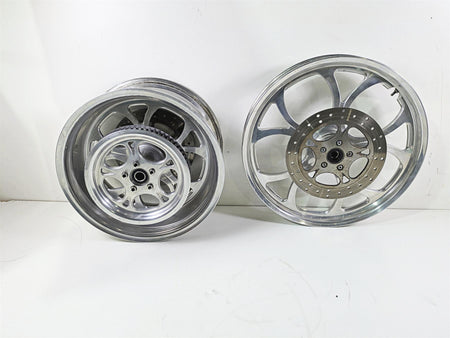2002 Big Dog Pitbull Front 22" Rear 18" Aluminum Wheel Rim & Belt Pulley Set {{ shop.shopifyCountryName }} - Mototech271