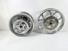 Load image into Gallery viewer, 2002 Big Dog Pitbull Front 22&quot; Rear 18&quot; Aluminum Wheel Rim &amp; Belt Pulley Set
