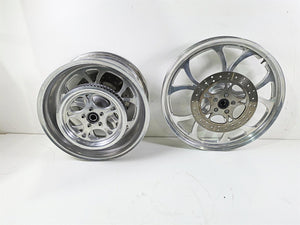 2002 Big Dog Pitbull Front 22" Rear 18" Aluminum Wheel Rim & Belt Pulley Set