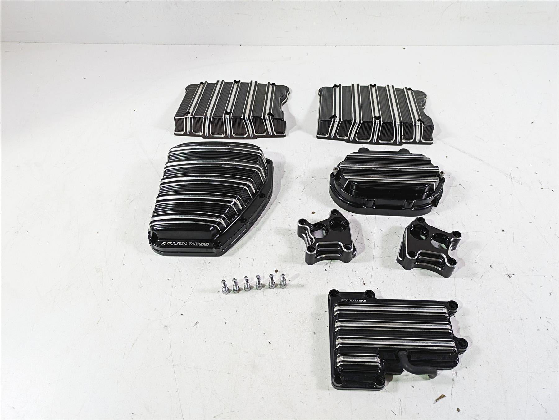 2015 Harley Touring FLHXS Street Glide Arlen Ness Engine Tranny Cover Set 03-963