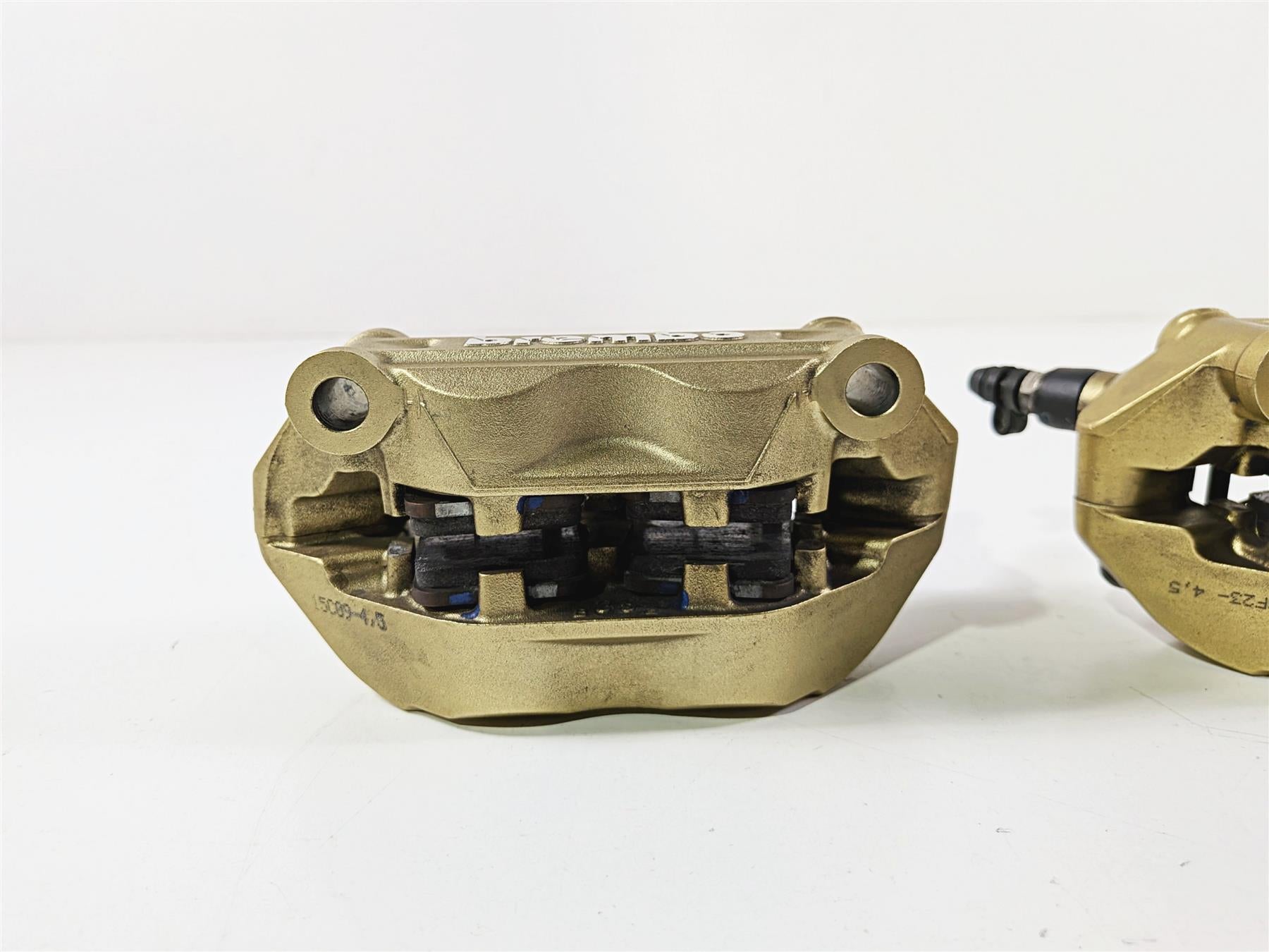 2007 Mv Agusta F4 1000R 312 Brembo 100mm Gold Front Brake Caliper Set 8000A6415-Mototech271