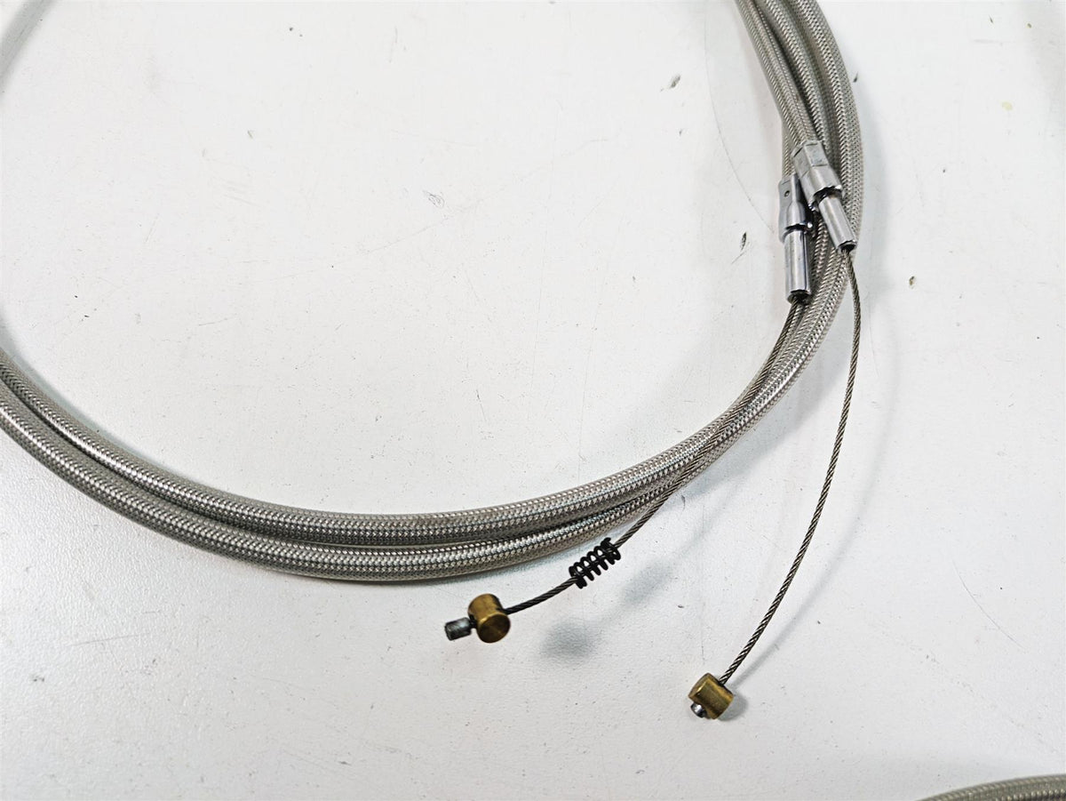 2009 Harley Dyna FXDFSE CVO Fat Bob 10" Handlebars Brake Throttle Clutch Cables {{ shop.shopifyCountryName }} - Mototech271