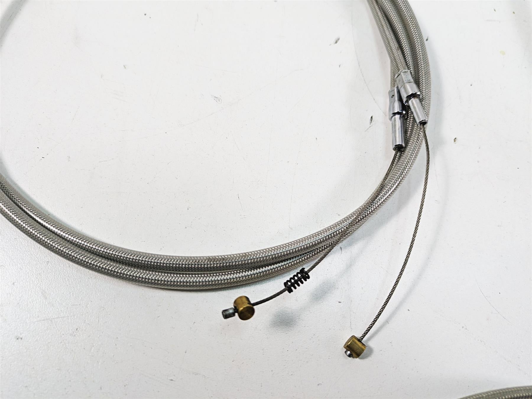 2009 Harley Dyna FXDFSE CVO Fat Bob 10" Handlebars Brake Throttle Clutch Cables {{ shop.shopifyCountryName }} - Mototech271