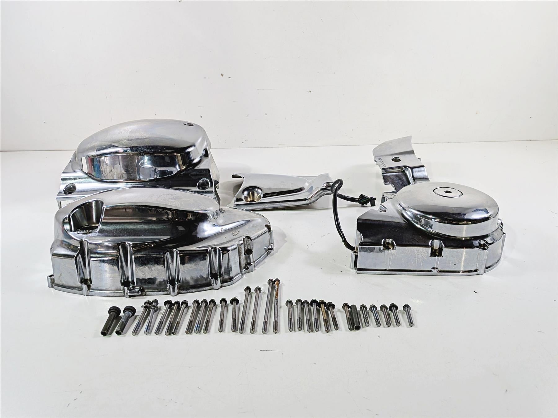 2006 Suzuki VL800 C50 Boulevard Engine Side Chrome Cover Set 47130-41F00 {{ shop.shopifyCountryName }} - Mototech271