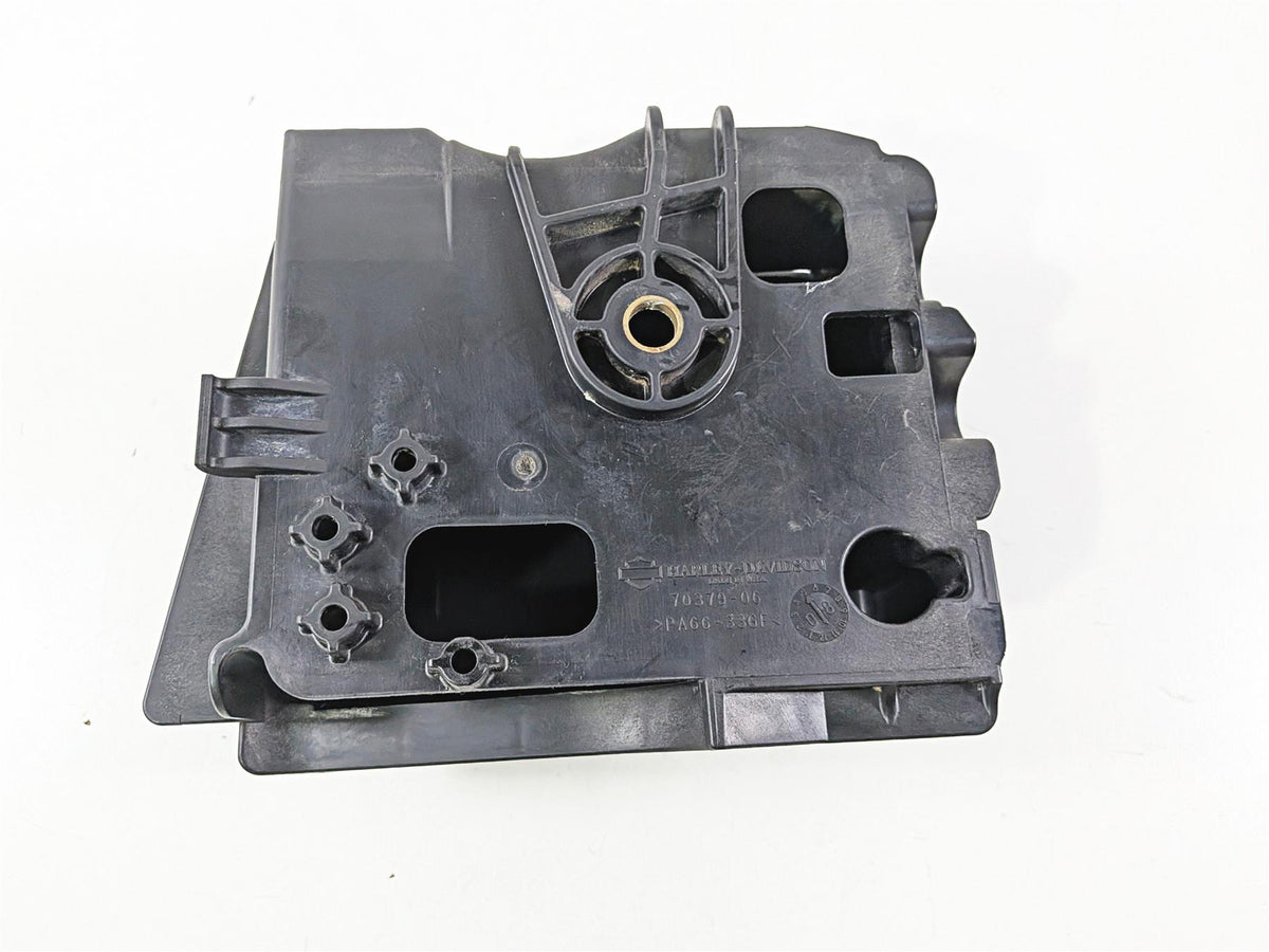 2008 Harley FXDSE CVO Dyna Black Battery Tray & Cover 70379-06B-Mototech271