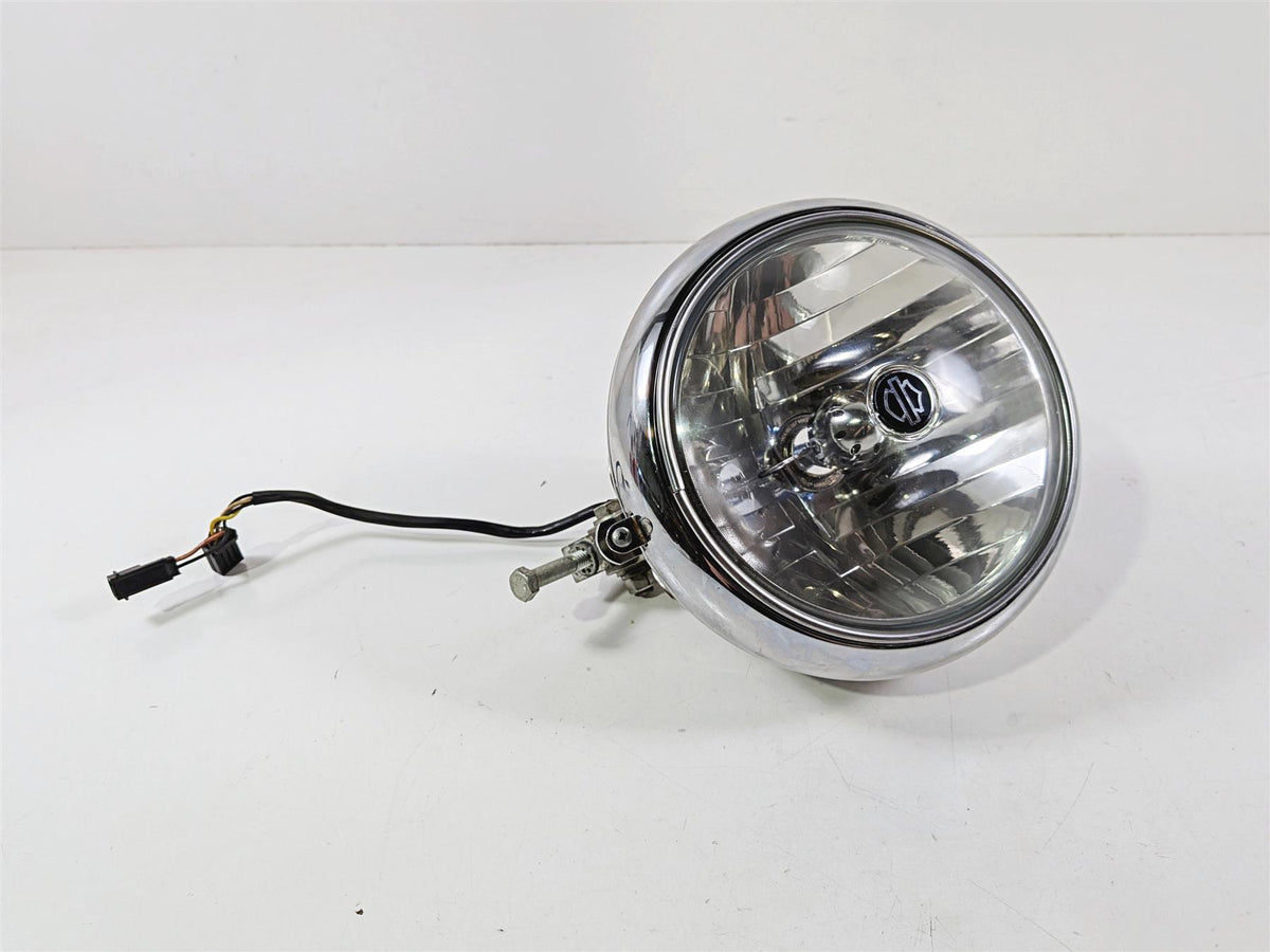 2005 Harley Softail FLSTFSE CVO Fat Boy Headlight Lamp & Chrome Bucket 67903-00A-Mototech271