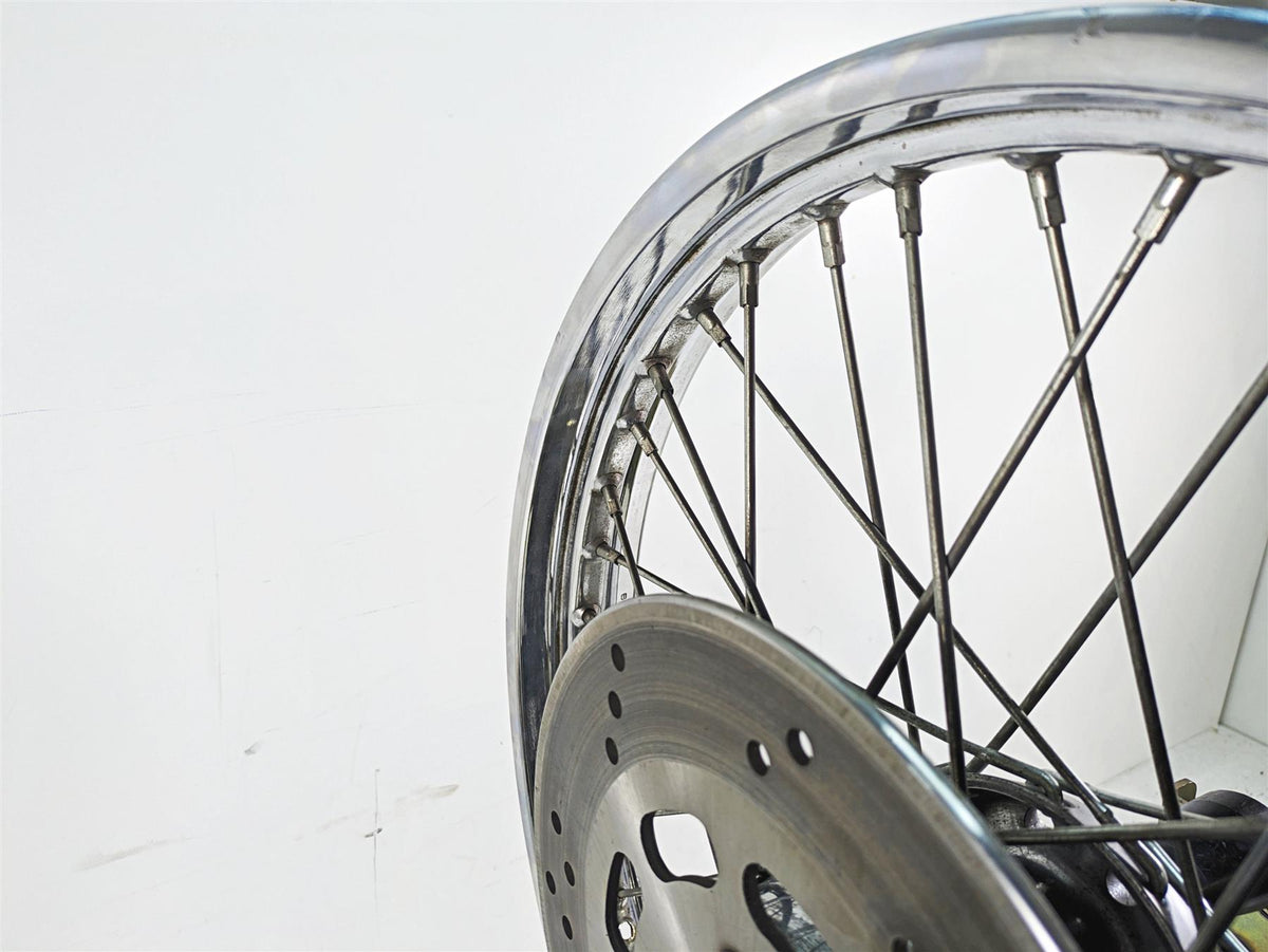 2000 Harley FXSTS Softail Springer Chrome Spoke Front Wheel 21x2.15 43662-80B {{ shop.shopifyCountryName }} - Mototech271