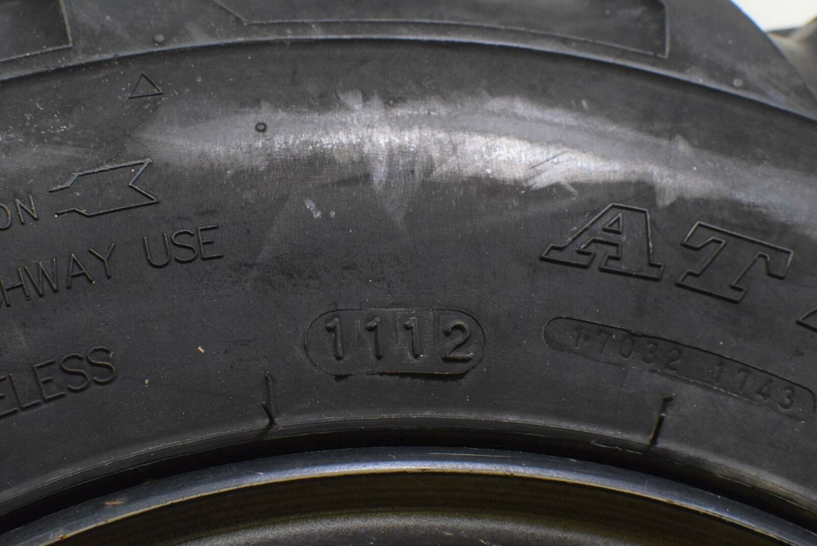 2013 Honda TRX420 FPA Rancher 4x4 OEM Rear Right Wheel Tire Maxxis 11" {{ shop.shopifyCountryName }} - Mototech271