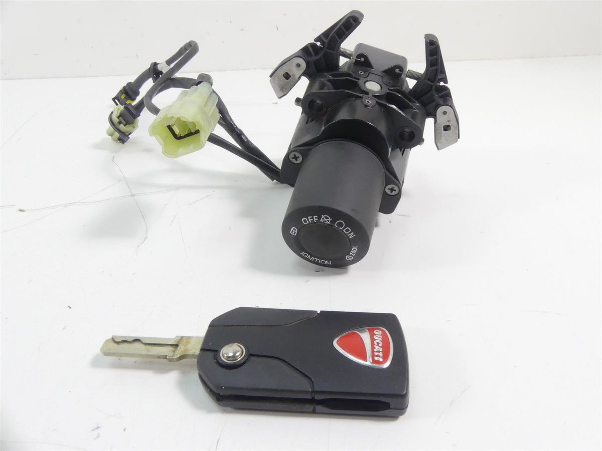 2015 Ducati Diavel Carbon Red Hands Free Ignition Switch Key Cap Set 59821232A {{ shop.shopifyCountryName }} - Mototech271